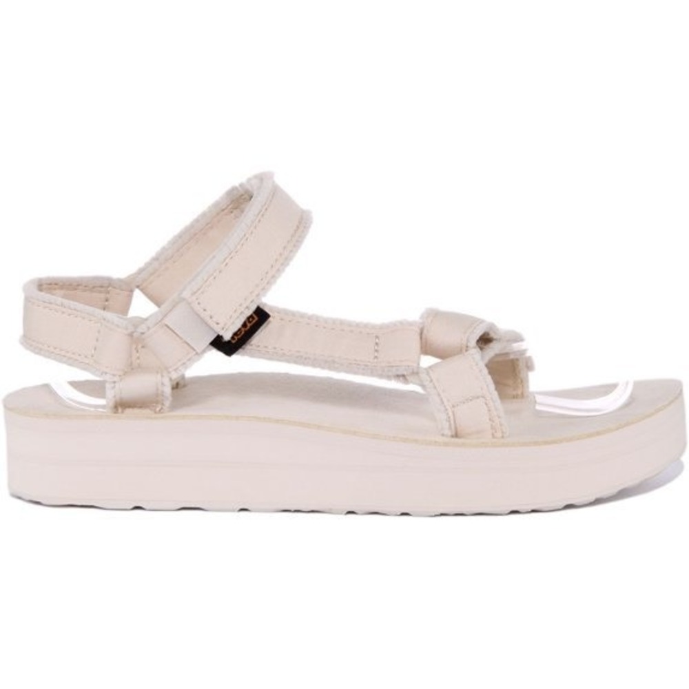 Teva Midform Universal Canvas Womens Vegan Platform Sandal Birch Beige 9 NEW